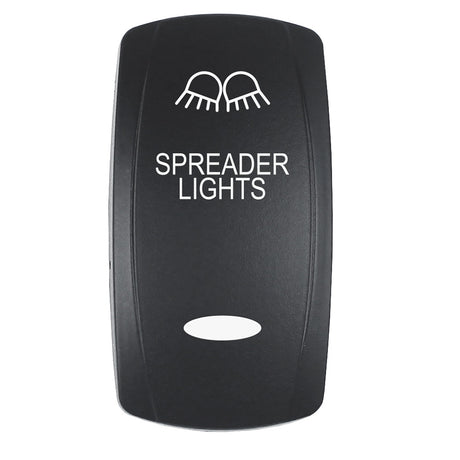 Pacer Actuator  SPREADER LIGHTS fV Series Contura Switches  Black  Laser Etched TopBottom Light