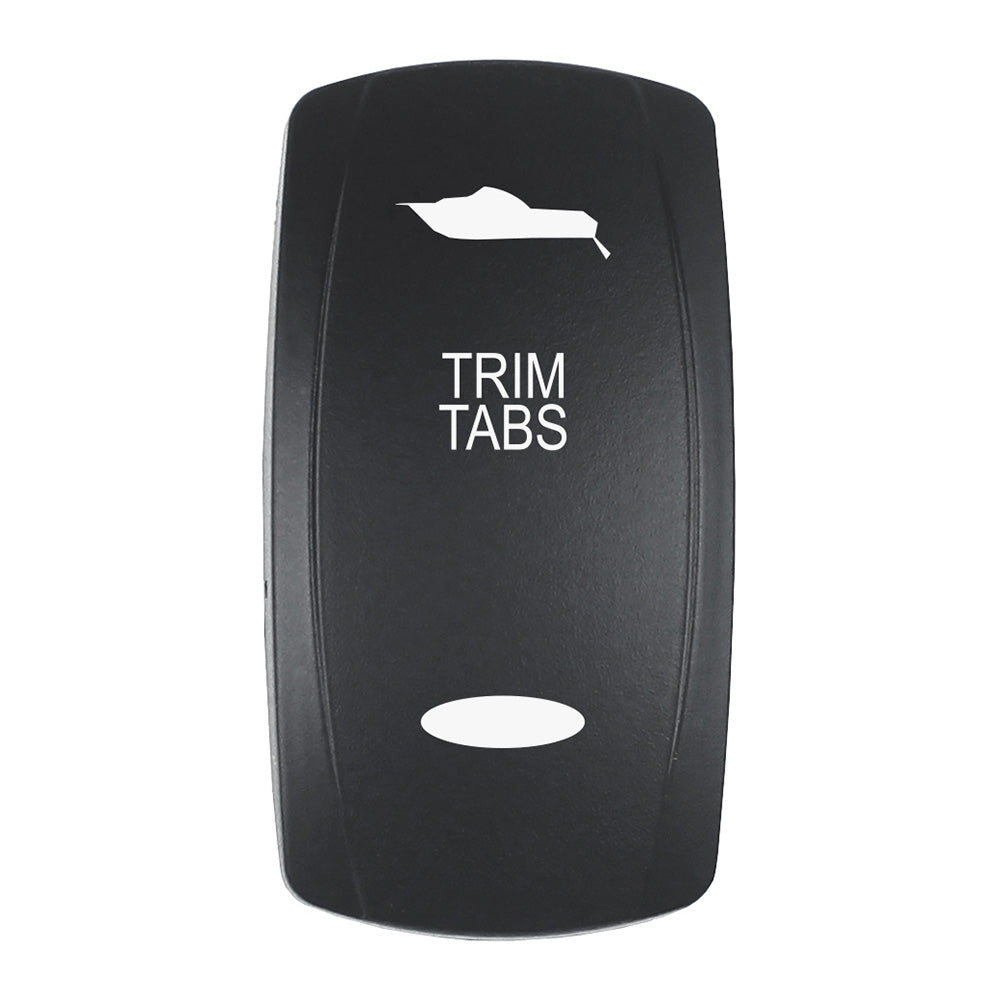 Pacer Actuator  TRIM TABS fV Series Contura Switches  Black  Laser Etched TopBottom Light