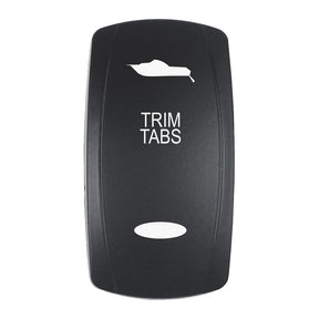 Pacer Actuator  TRIM TABS fV Series Contura Switches  Black  Laser Etched TopBottom Light