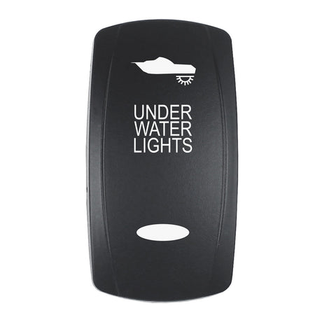 Pacer Actuator  UNDER WATER LIGHTS fV Series Contura Switches  Black  Laser Etched TopBottom Light