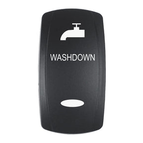 Pacer Actuator  WASHDOWN fV Series Contura Switches  Black  Laser Etched TopBottom Light