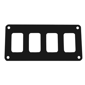 Pacer Switch Panel  4 Switch  1 Row  55 x 275  Black Powder Coated Aluminum
