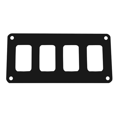 Pacer Switch Panel  4 Switch  1 Row  55 x 275  Black Powder Coated Aluminum