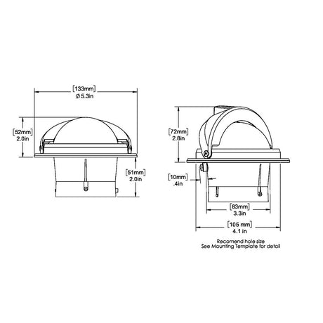 Ritchie F82W Voyager Compass  Flush Mount  White