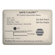 SafeTAlert 62 Series Carbon Monoxide Alarm  12V  RV Surface Mount  White