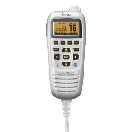 Icom HM195 CommandMic IV wYellow BlackLit LCD  Super White