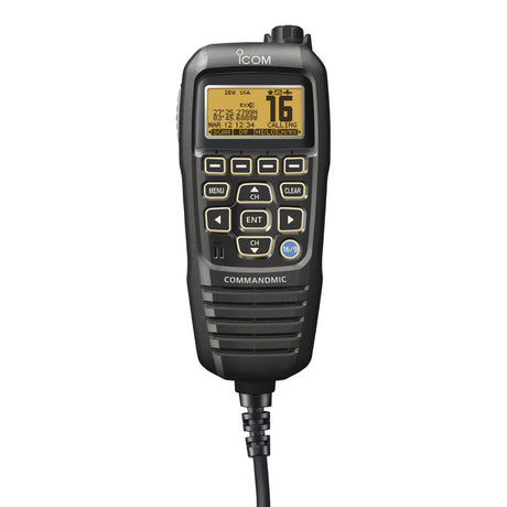 Icom HM195 CommandMic IV wYellow BlackLit LCD  Black