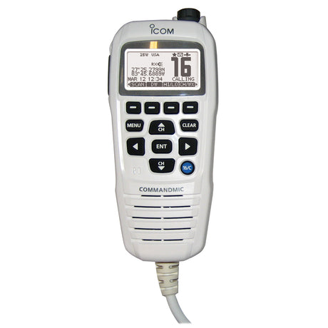 Icom HM195 CommandMic IV with White BlackLit LCD  Super White