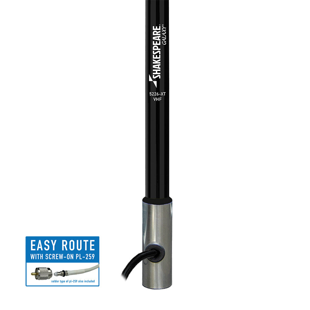 Shakespeare Galaxy 5226XT 8 Black VHF Antenna  6dB Gain