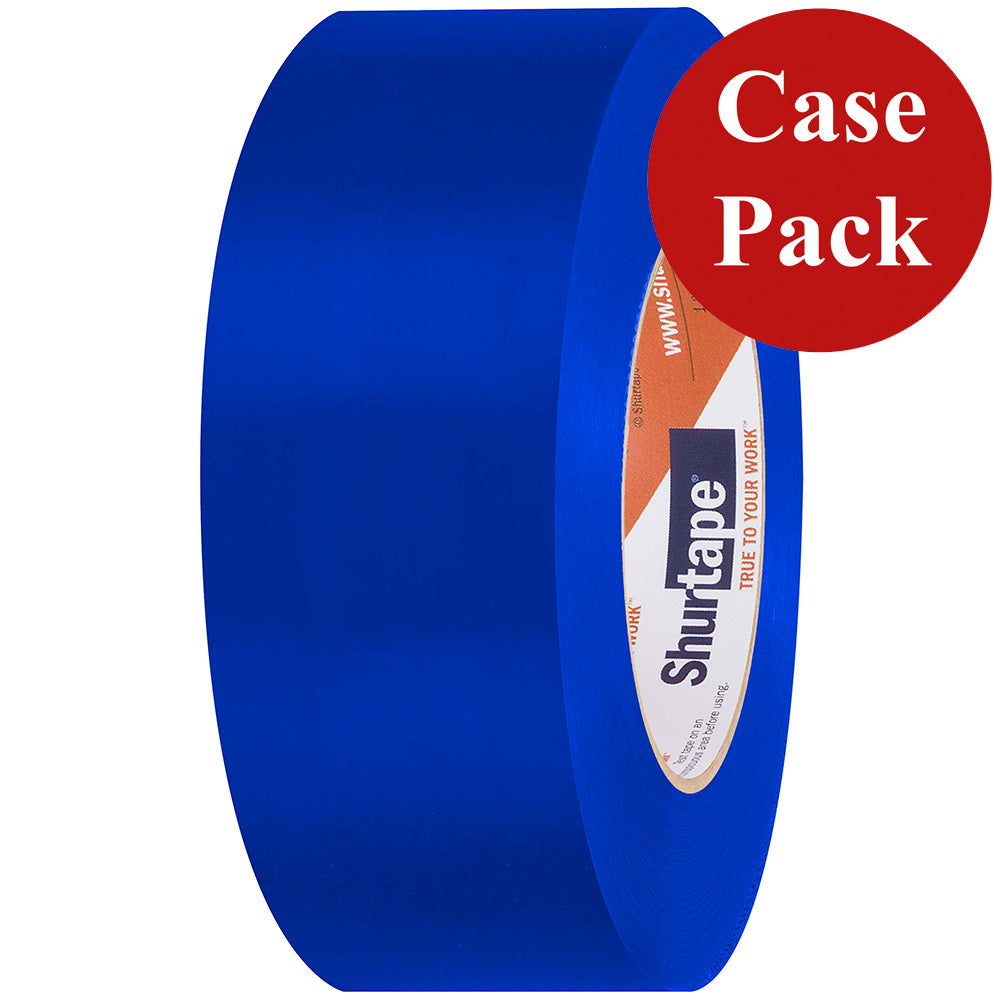 Shurtape UVResistant Marine Heat Shrink Tape  48MM x 55M Roll  Straight Edge Blue Case of 24 Rolls