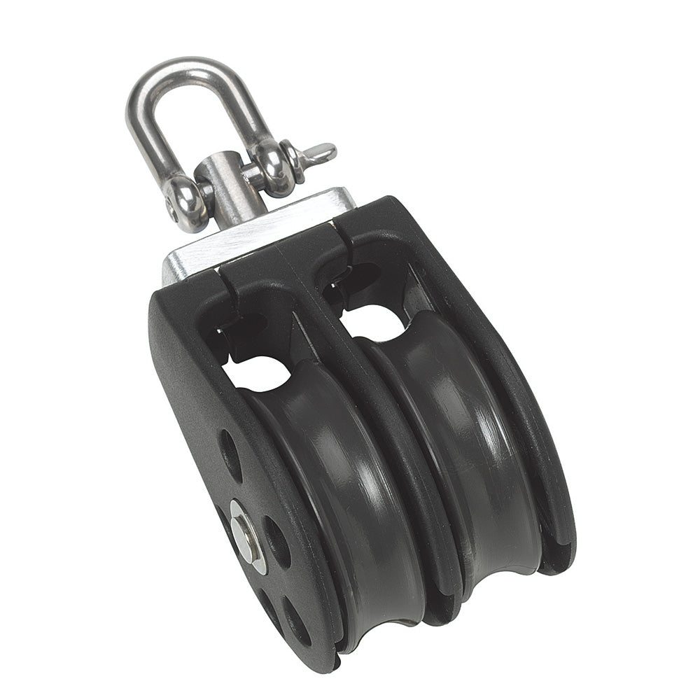 Barton Marine Size 3 45mm Plain Bearing Pulley Block Double wSwivel