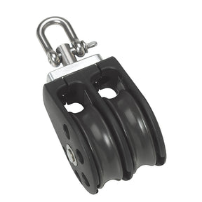 Barton Marine Size 3 45mm Plain Bearing Pulley Block Double wSwivel