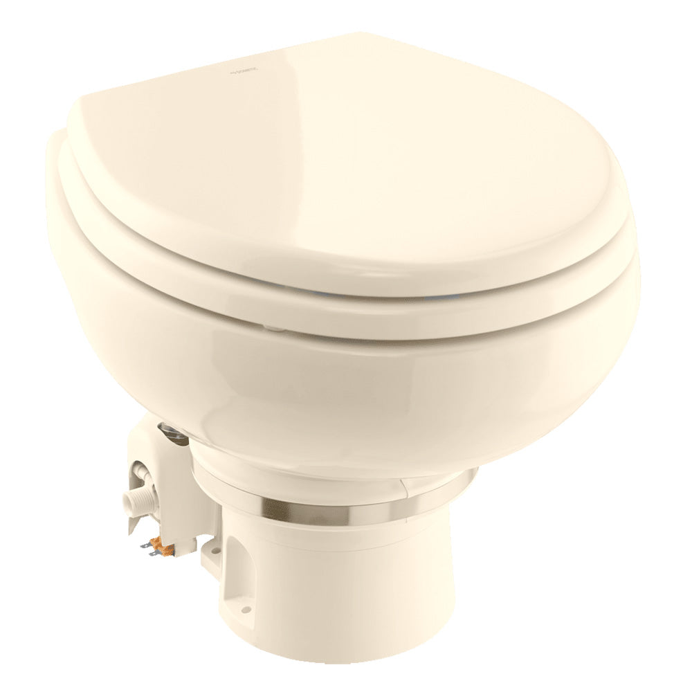 Dometic MasterFlush 7160 Bone Electric Macerating Toilet wOrbit Base  Raw Water  12V