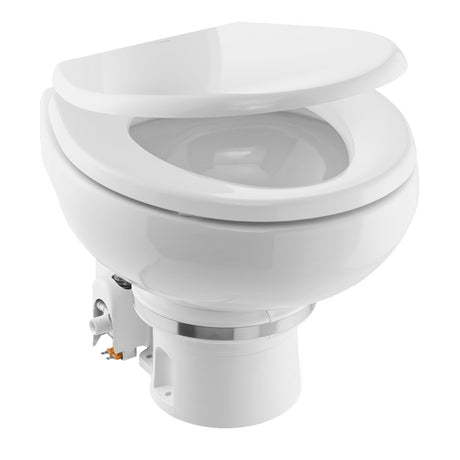Dometic MasterFlush 7120 White Electric Macerating Toilet wOrbit Base  Freshwater  24V