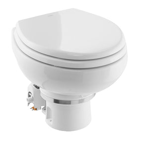 Dometic MasterFlush 7120 White Electric Macerating Toilet wOrbit Base  Freshwater  24V