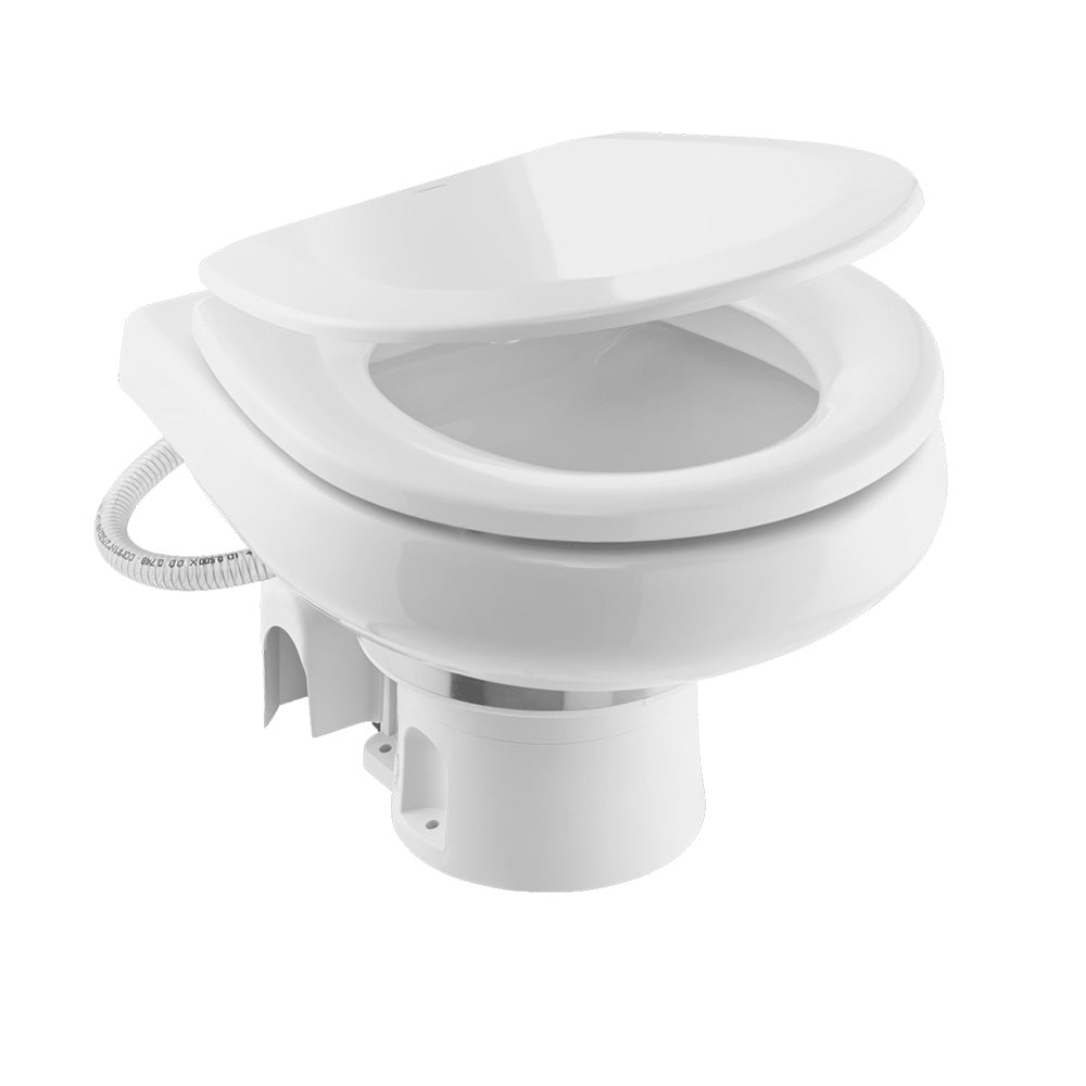 Dometic MasterFlush 7260 White Electric Macerating Toilet wOrbit Base  Raw Water  12V
