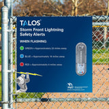 TALOS Standard Lightning Detector w18x24 Safety Information Sign