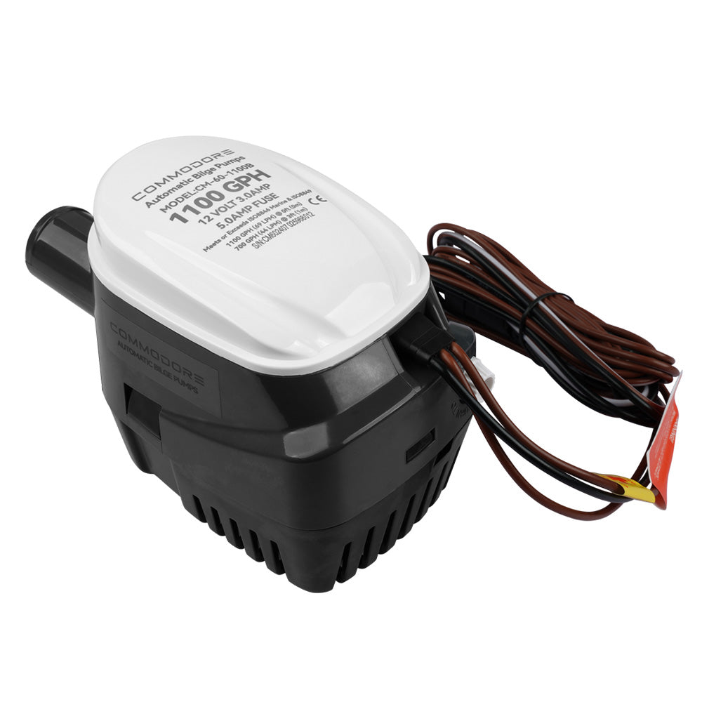 Commodore 1100 GPH 60 Series Automatic Bilge Pump  12V