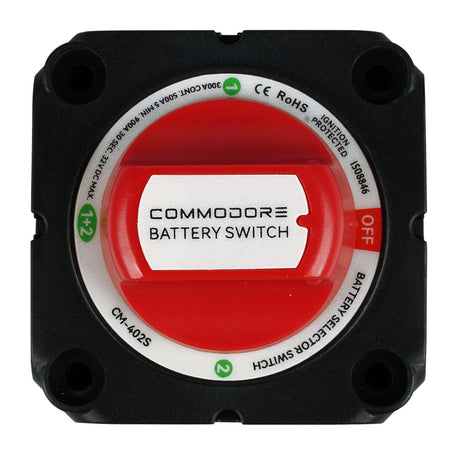 Commodore 4Position Compact Dual Battery Selector Switch