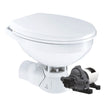 Commodore Quiet Flush Electric Toilet  Rear Macerator  Raw Water Pump  Regular Size