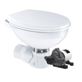 Commodore Quiet Flush Electric Toilet  Rear Macerator  Raw Water Pump  Regular Size