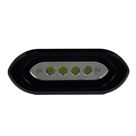 ShadowCaster Flush Mount Spreader Light  Black Housing  White