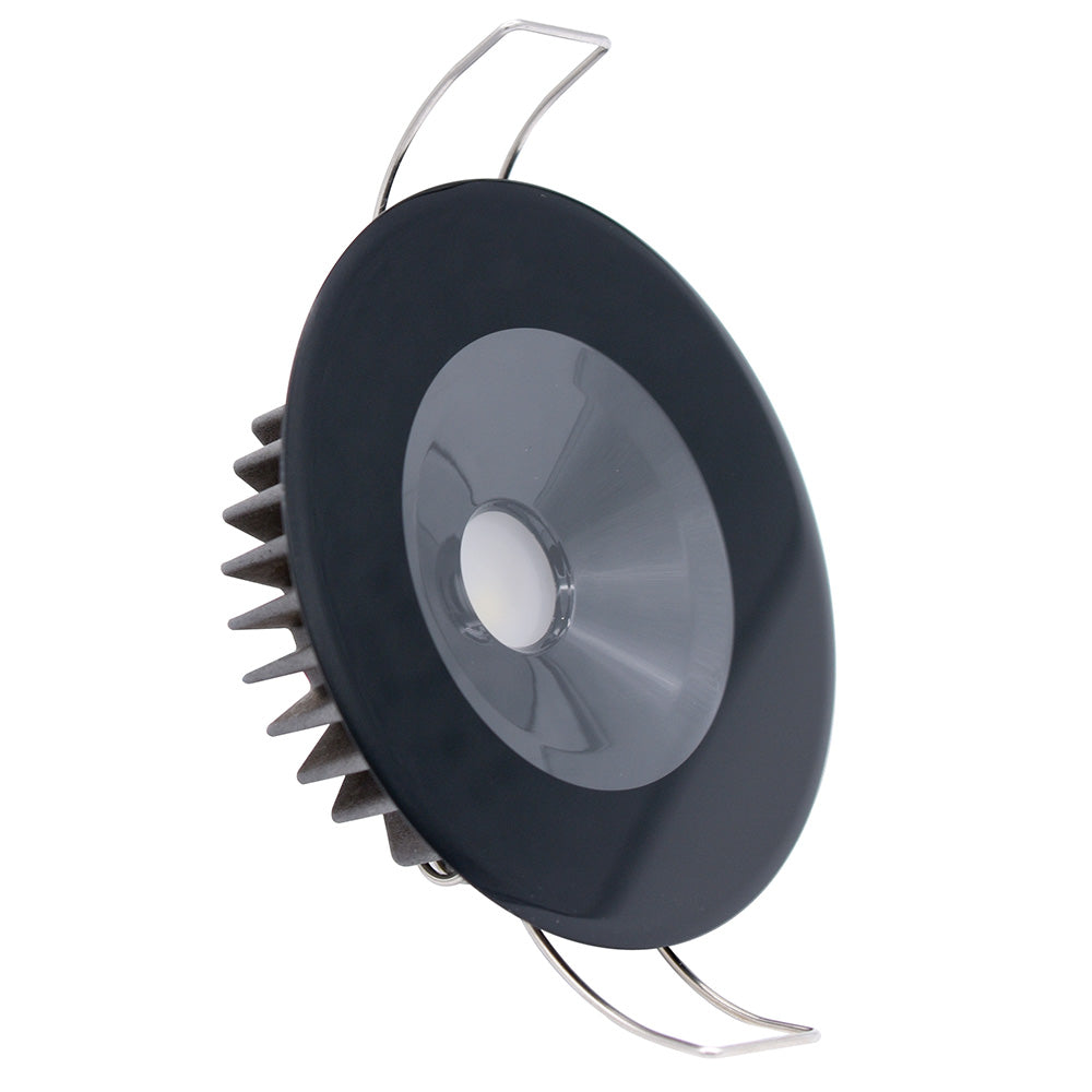 Lumitec Illusion Flush Mount LED Down Light  Spectrum RGBW  Cool White  Black Housing