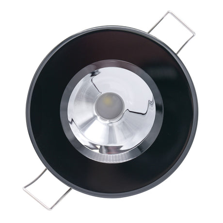 Lumitec Illusion Flush Mount LED Down Light  Spectrum RGBW  Cool White  Black Housing  Chrome Reflector