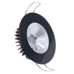 Lumitec Illusion Flush Mount LED Down Light  Spectrum RGBW  Cool White  Black Housing  Chrome Reflector
