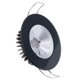 Lumitec Illusion Flush Mount LED Down Light  Spectrum RGBW  Warm White  Black Housing  Chrome Reflector