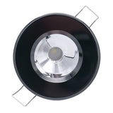 Lumitec Illusion Flush Mount LED Down Light  Warm White  Dimming  Black Housing  Chrome Reflector