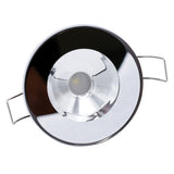 Lumitec Illusion Flush Mount LED Down Light  Warm White  Dimming  White Housing  Mirrored Housing