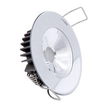 Lumitec Illusion Flush Mount LED Down Light  Warm White  Dimming  White Housing  Mirrored Housing