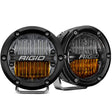 RIGID Industries 360Series 4 LED SAE Fog Beam  YellowWhite  Set of 2