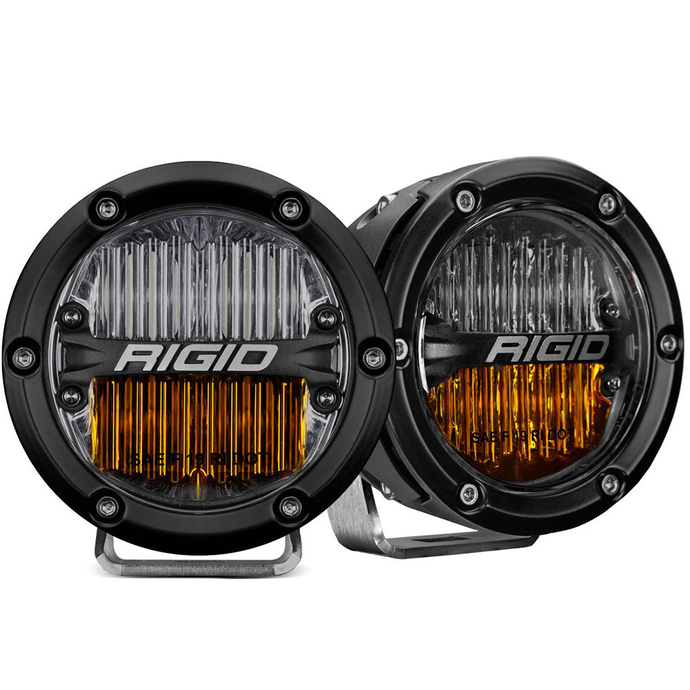 RIGID Industries 360Series 4 LED SAE Fog Beam  YellowWhite  Set of 2