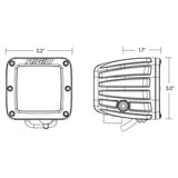 RIGID Industries DSeries LED SAE Fog Beam  YellowWhite  Set of 2