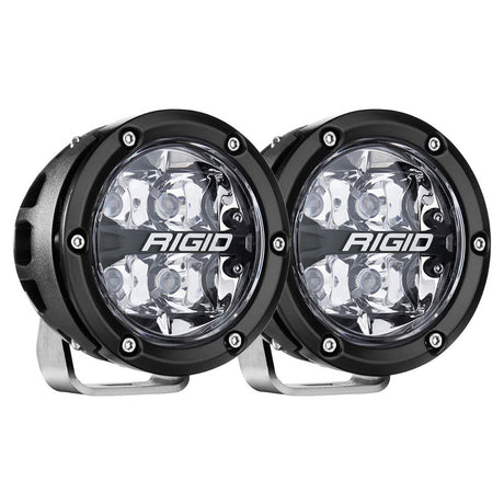 RIGID Industries 360Series RGBW 4 Offroad Spot Beam wRGBW Backlight Pods  Set of 2