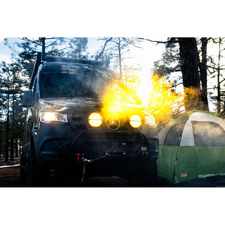 RIGID Industries 360Series Amber Pro 9 Offroad Spot Beam wAmber Backlight Pod  Single