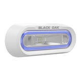 Black Oak Low Pro Off Road Spreader Light  Bracket Mount  White Housing  Blue LED