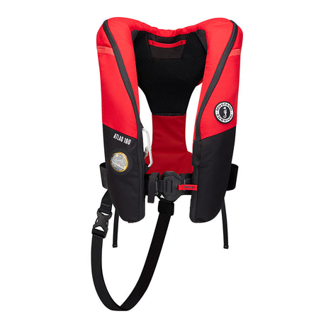 Mustang Atlas 190 DLX Open Ocean Inflatable PFD  RedBlack