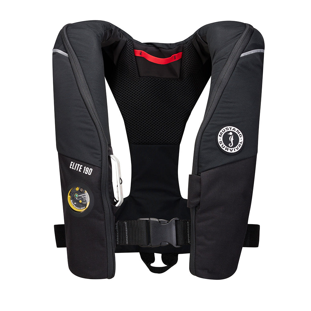 Mustang Elite 190 Offshore Inflatable PFD  Black