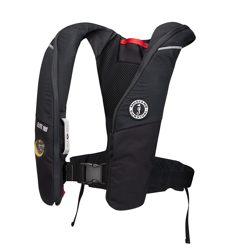 Mustang Elite 190 Offshore Inflatable PFD  Black