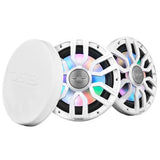 DS18 8 2Way Coaxial Marine Speakers wDigital LED Lights  Bullet Tweeter  White  175W 4Ohm