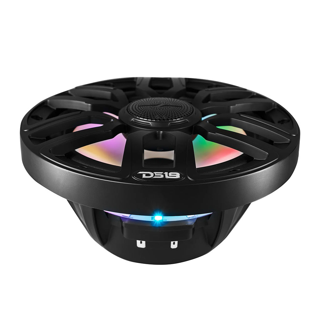 DS18 8 2Way Coaxial Marine Speakers wDigital LED Lights  Bullet Tweeter  Black  175W 4Ohm