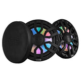DS18 8 2Way Coaxial Marine Speakers wDigital LED Lights  Bullet Tweeter  Black  175W 4Ohm