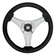 Uflex  Tavolara  138 Black Polyurethane Steering Wheel wSilver Spokes  X62 Hub