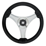 Uflex  Tavolara  138 Black Polyurethane Steering Wheel wSilver Spokes  X62 Hub