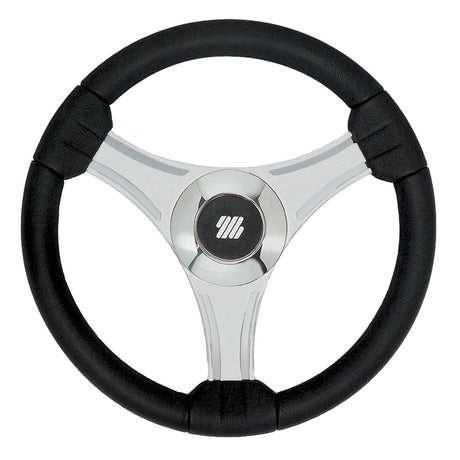 Uflex  Tavolara  138 Black Polyurethane Steering Wheel wSilver Spokes  X62 Hub