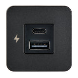 Scanstrut TILE USBAUSBC Interior Charging Socket  1224V  Black Bezel