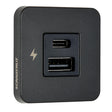 Scanstrut TILE USBAUSBC Interior Charging Socket  1224V  Black Bezel